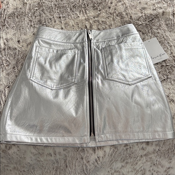 None Dresses & Skirts - NWT Silver Metallic Women's Skirt